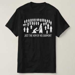 Camiseta Apenas a Orla de Seu Manto   Mulher Toca Jesus 