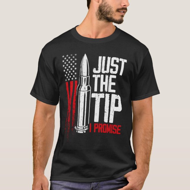 Camiseta Apenas A Ponta Que Prometo A Bandeira Americana (Frente)