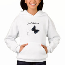 Apenas acredite o Hoodie com a borboleta para