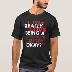 Camiseta Apenas Adorando Ser Um Restaurante Sinal De Comida