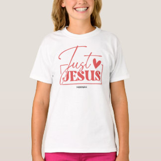 Camiseta Apenas Ame Jesus Personalizado com Nome de Menina