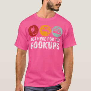 Camiseta Apenas Aqui Para As Conexões Camping Rv Camper Aca