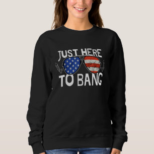 Camiseta Apenas Aqui Para Bang 4 De Julho Americano