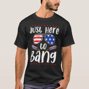 Camiseta Apenas Aqui Para Bang 4 De Julho, Bandeira America