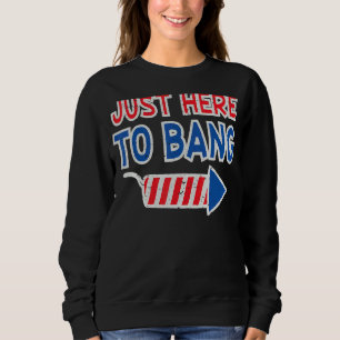 Camiseta Apenas Aqui Para Bang 4 De Julho Fogo Quarto De J