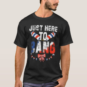 Camiseta Apenas Aqui Para Bang 4 De Julho Fogos De Artifíci