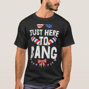 Camiseta Apenas Aqui Para Bang 4 De Julho Mulheres