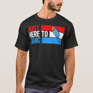 Camiseta Apenas Aqui Para Bater Fogos De Artifício Engraçad