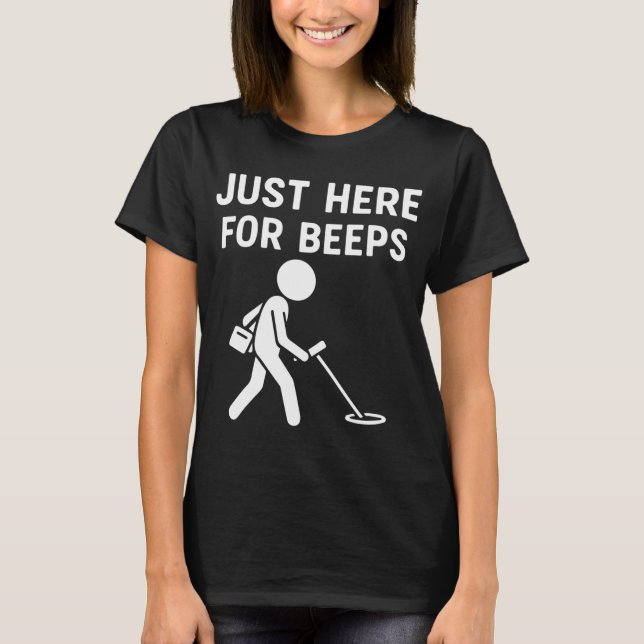 Camiseta Apenas Aqui Para Diversão com Detector de Metais (Frente)