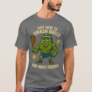 Camiseta Apenas Aqui para Esmagar Bolas e Fazer Amigos Pi E