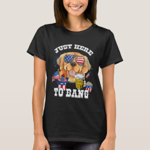 Camiseta Apenas Aqui Para Fazer Golden Retriever Dog 4 De