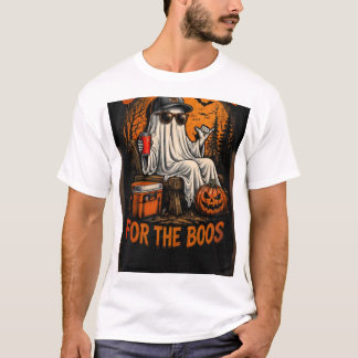 Camiseta Apenas Aqui Para Os Vaias Fantasma Divertido Hallo