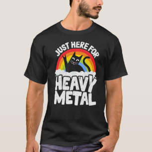 Camiseta Apenas Aqui Para Um Gato Pesado De Gótico De Satã