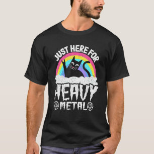 Camiseta Apenas Aqui Para Um Gato Pesado De Gótico De Satã
