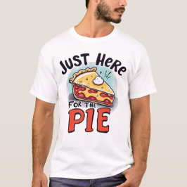 Camiseta Apenas Aqui Pelo Bolo Engraçado