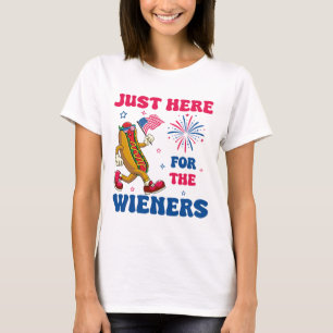 Camiseta Apenas Aqui Pelos Cachorros Quentes, Divertido Qua