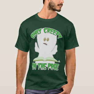 Camiseta Apenas assustador no Slogan do Autor de Horror de