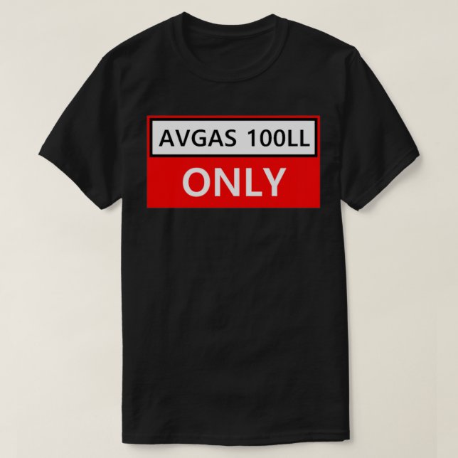 Camiseta Apenas AVGAS 100LL (Frente do Design)