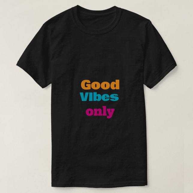 Camiseta apenas boas vibrações (Frente do Design)