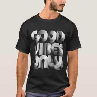 Camiseta Apenas Boas Vibrações – Tipografia de Linha Retro