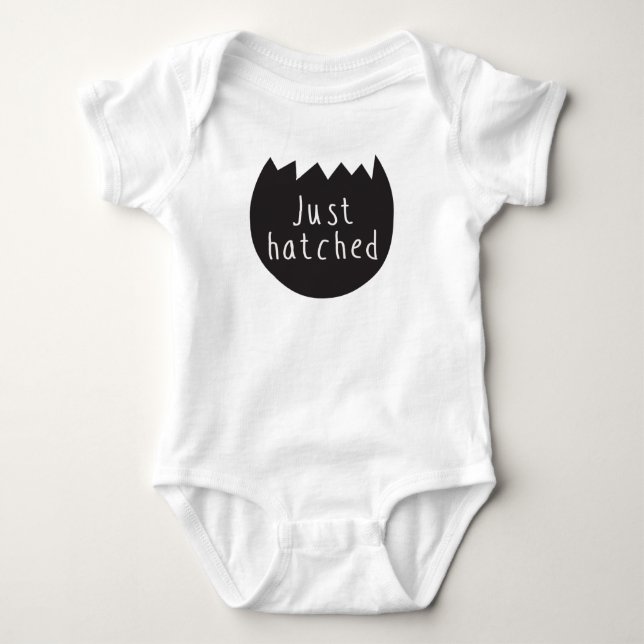 Camiseta "Apenas" Bodysuit chocado do jérsei do bebê (Frente)