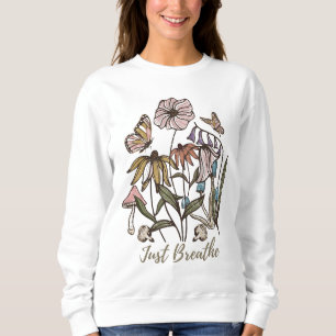 Camiseta Apenas Breathe-Wildflower-Yoga-Nature-Cute
