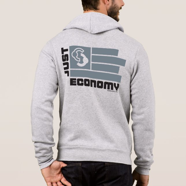 Camiseta Apenas capuz de zíper - Cinza (Verso)