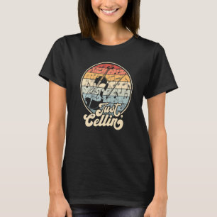 Camiseta Apenas Cellin Retro Violoncelo Engraçado Violoncel