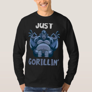 Camiseta Apenas Chillin' Gorilla Meditation Yoga Gorilla