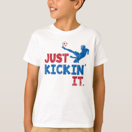 Camiseta Apenas Chutando o Futebol Vermelho & Azul - Graphi