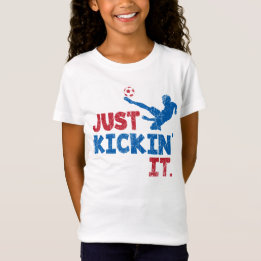 Camiseta Apenas Chutando o Futebol Vermelho & Azul - Graphi