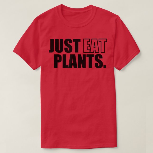 Camiseta Apenas Coma Plantas, Vegan Vegetarian Pesc (Frente do Design)