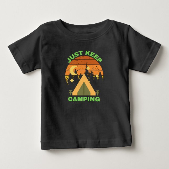 CAMISETA APENAS CONTINUE ACAMPANDO (Frente)