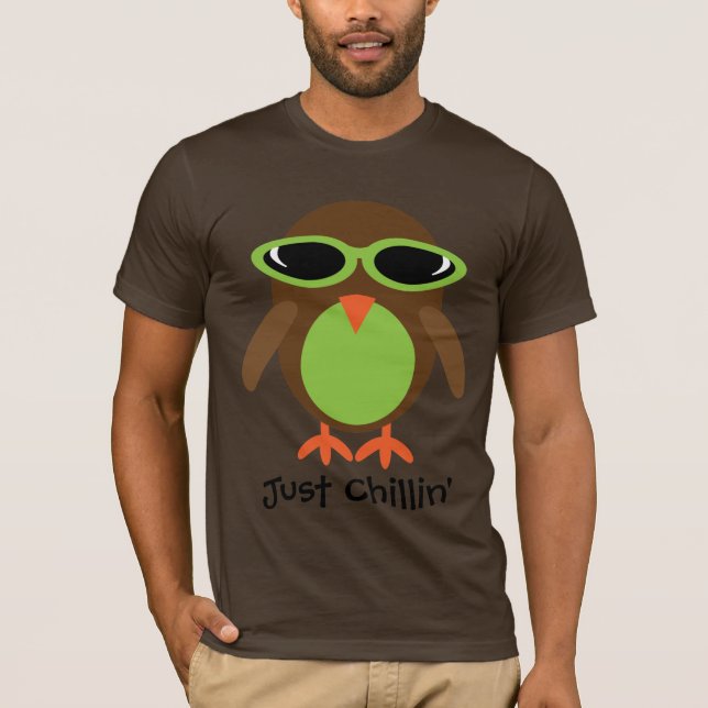 Camiseta Apenas coruja de Chillin com máscaras (Frente)