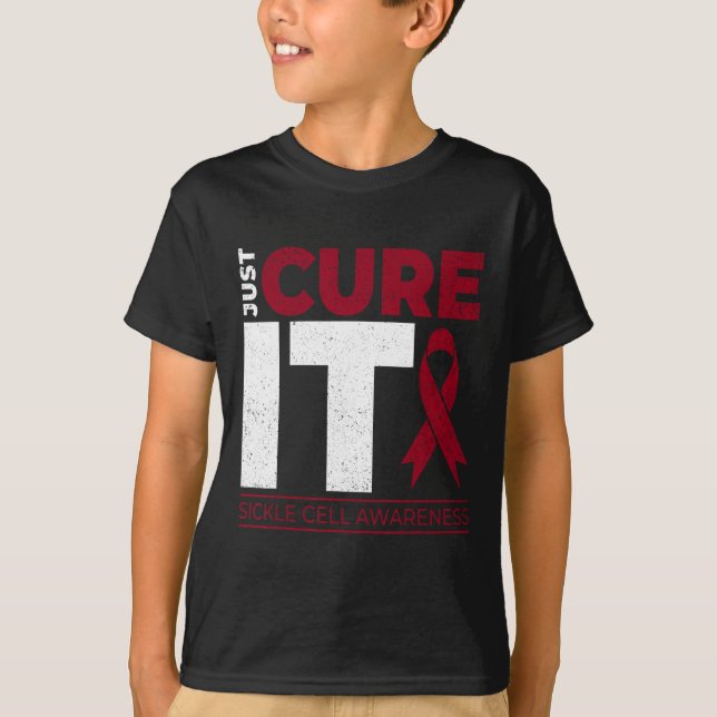 Camiseta Apenas Curta-A Com Anemia Célula Falsiforme, Feche (Frente)