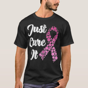 Camiseta Apenas Curta A Fita Rosa De Consciência Do Cancer 