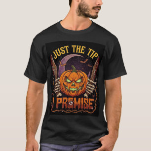 Camiseta Apenas Dica Premissa Halloween Abóbora Facas Sangr