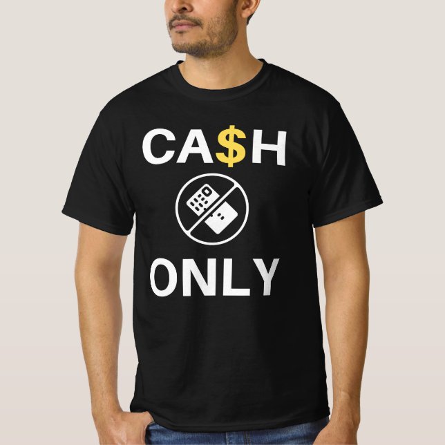 Camiseta Apenas Dinheiro! - Cota Táxi Engraçada (Frente)