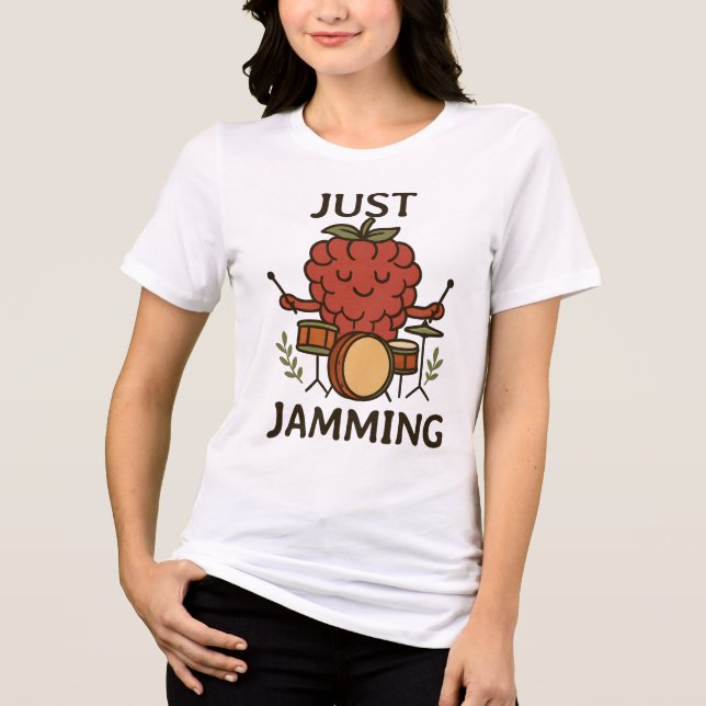 Camiseta Apenas Empolgando Música De Jardinagem De Frutas E (Frente)