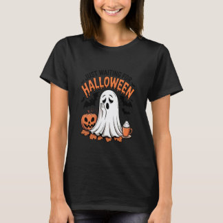 Camiseta Apenas Esperando pela Diversão do Halloween Gatos 