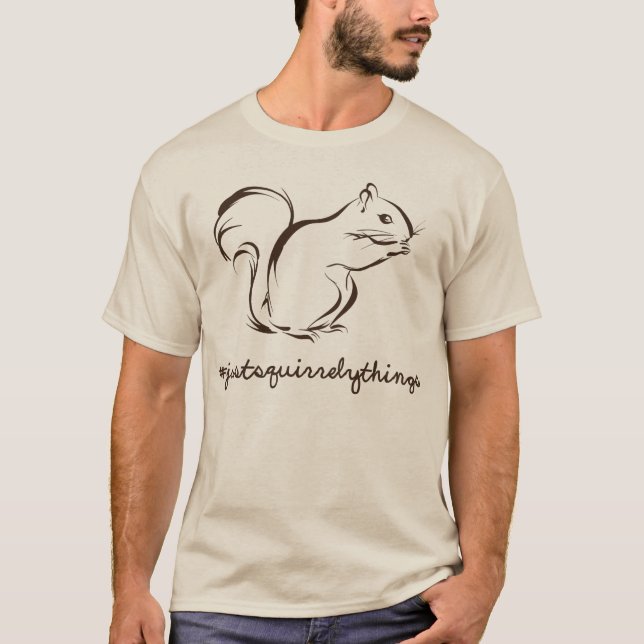 Camiseta Apenas esquilo das coisas de Squirrely (Frente)