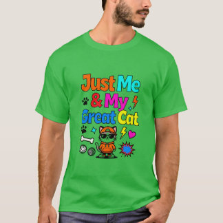 Camiseta Apenas Eu & Meu Grande Design de Gato