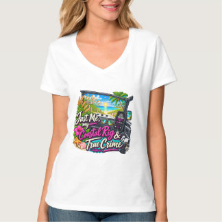 Camiseta Apenas Eu, Meu Rig Costeiro Branco & Crime Real