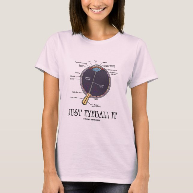 Camiseta Apenas Eyeball o (dizer da aproximação da anatomia (Frente)