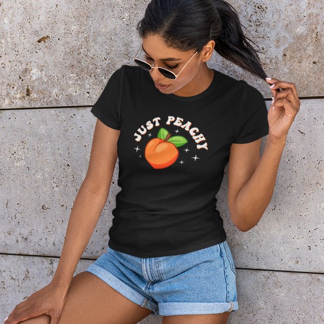 Camiseta Apenas Fruta de animação de pêssego (Criador carregado)