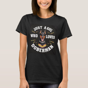 Camiseta Apenas Garota Que Ama Doberman