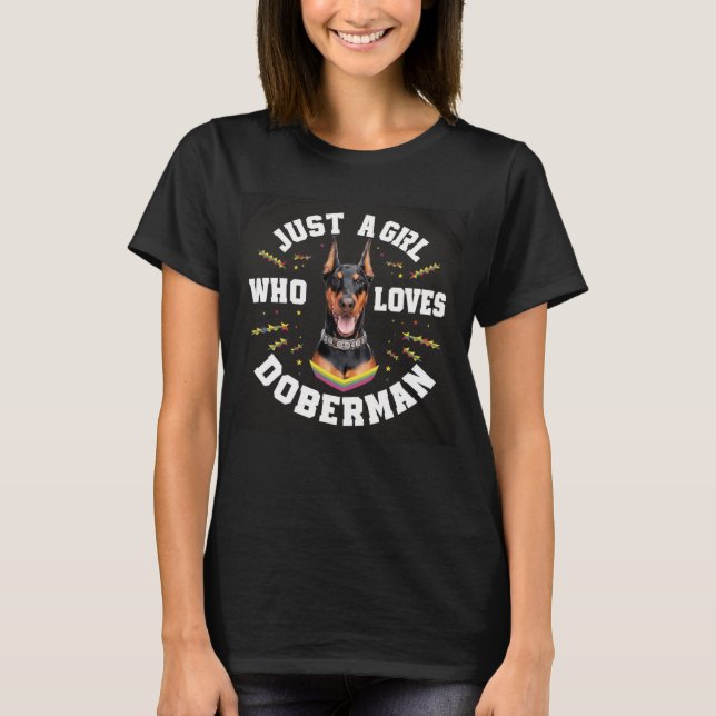 Camiseta Apenas Garota Que Ama Doberman (Frente)