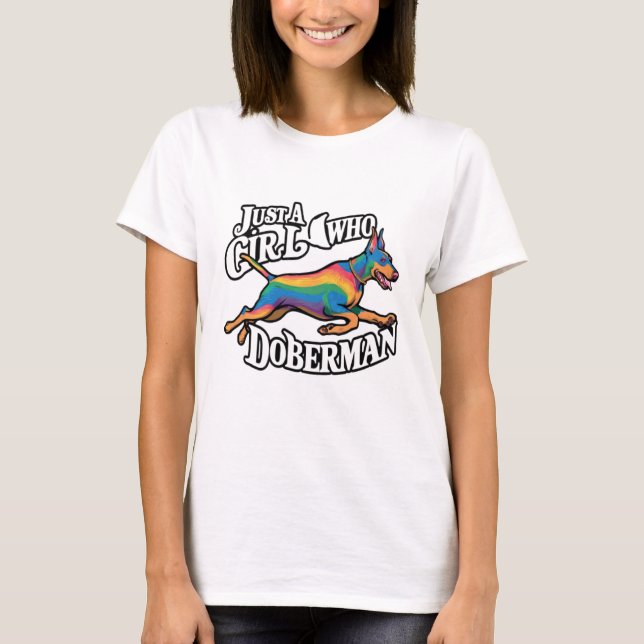 Camiseta Apenas Garota Que Ama Doberman (Frente)