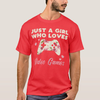 Camiseta Apenas Garota Que Ama Video Games Gamer Mulheres G