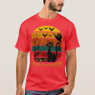 Camiseta Apenas Gatos Pretos Da Abóbora Da Vintage